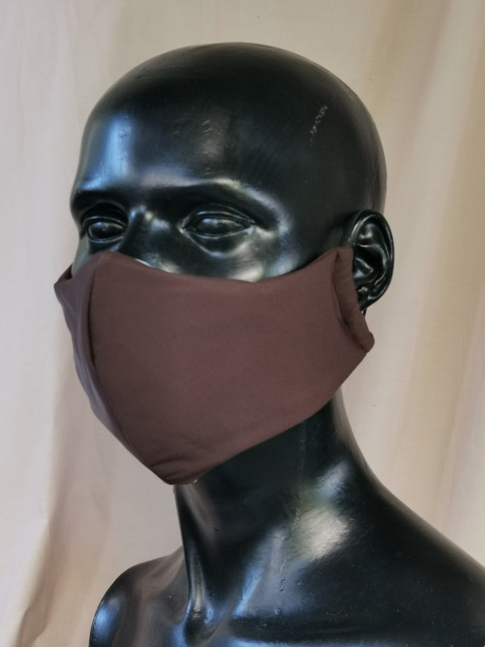 407 TYPE 3 Lycra Face mask - Brown, Kids(S), Adult Med & Large