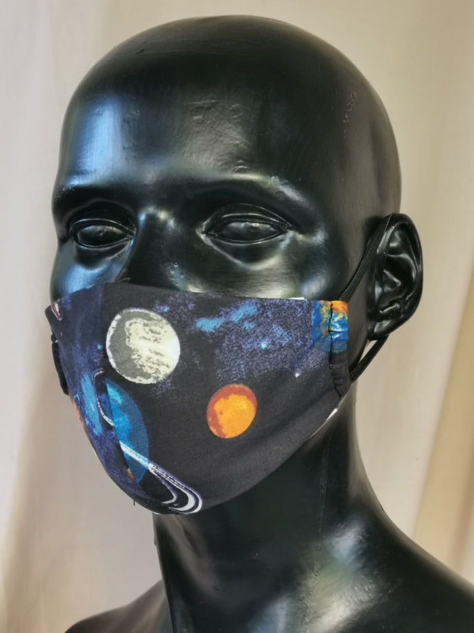 405 TYPE 2 Face mask - Planets, Kids(S), Adults Med & Large